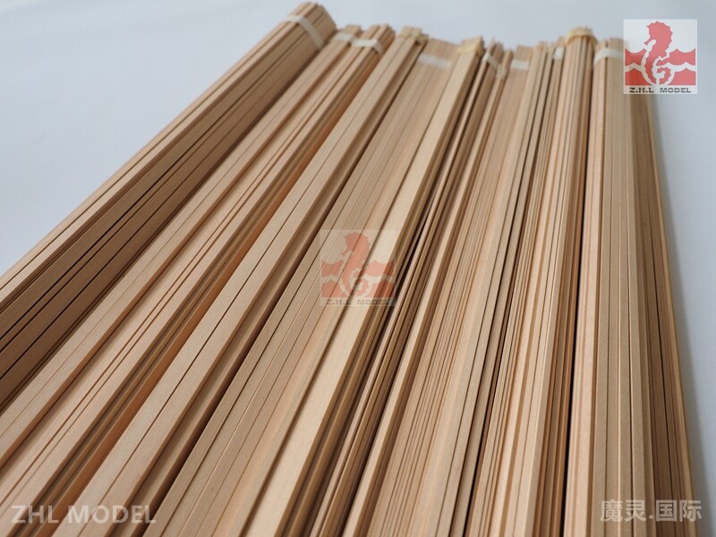 Wooden Square Batten strip for model boat for ship model fitting 5 Pcs/set