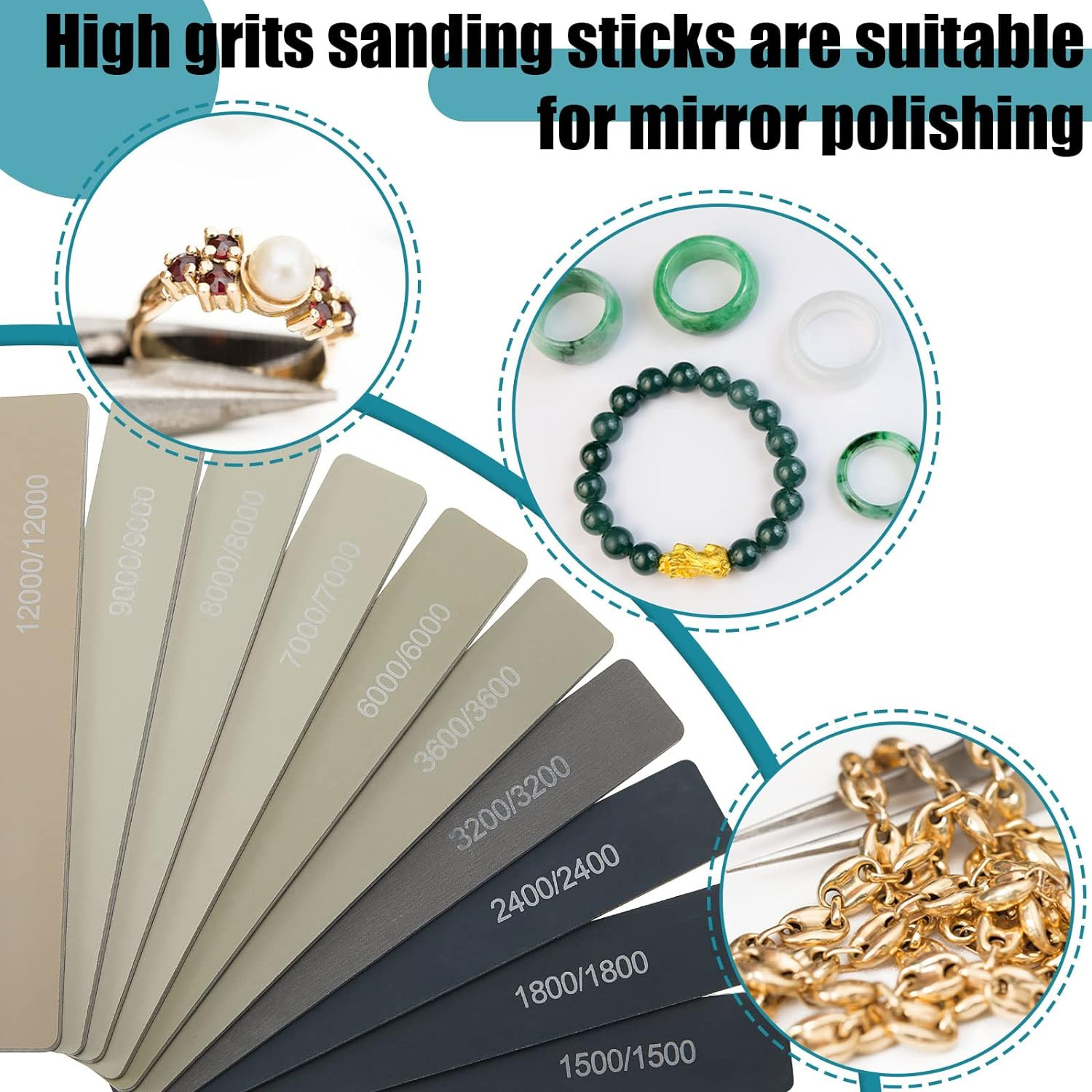 40 Pcs Polishing Sticks Sanding Sticks for Plastic Models Metal Wood Buffing Too