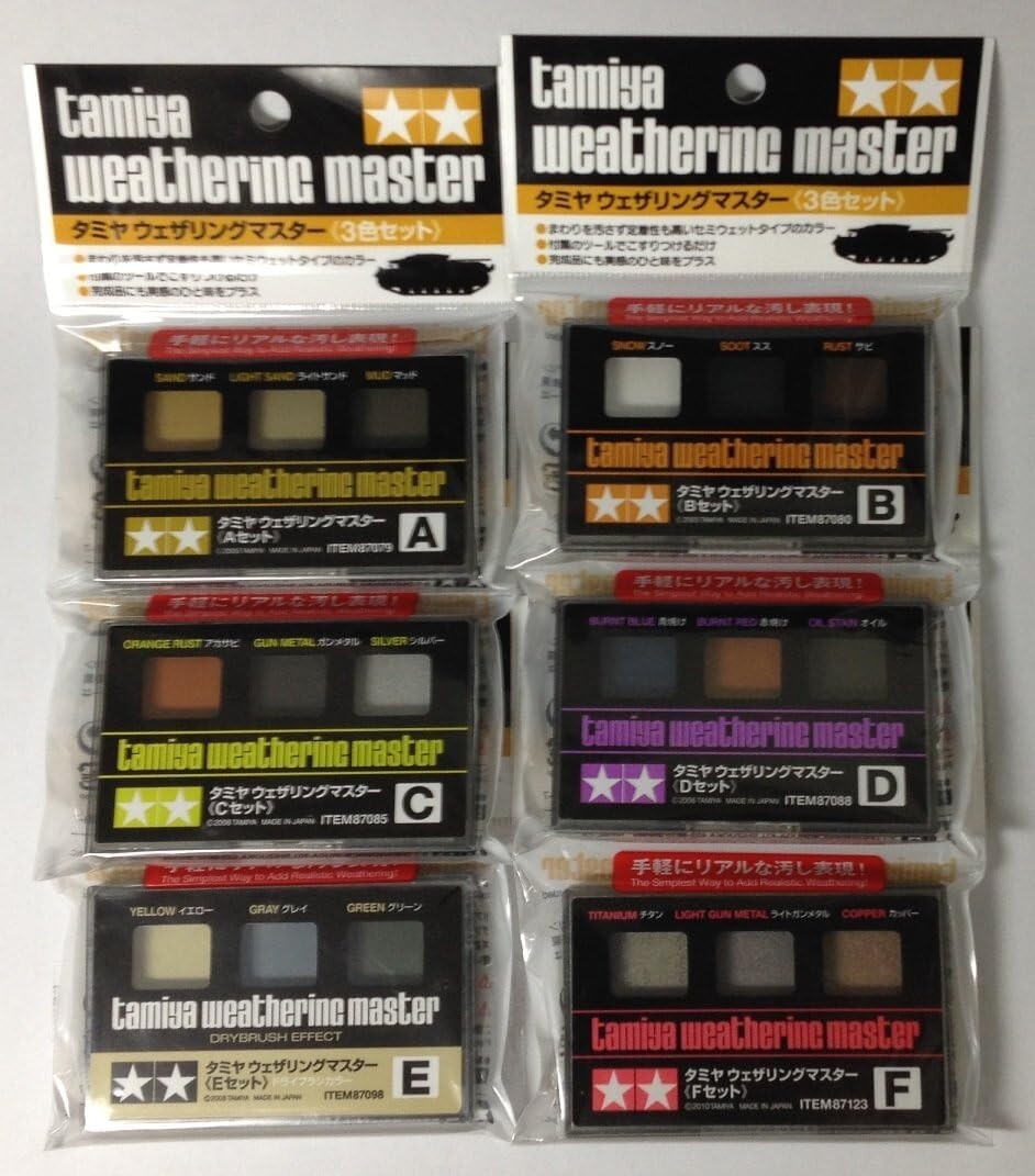 Tamiya Weathering Master 6-Sets (A, B, C, D, E, F) F/S w/Tracking# Japan New