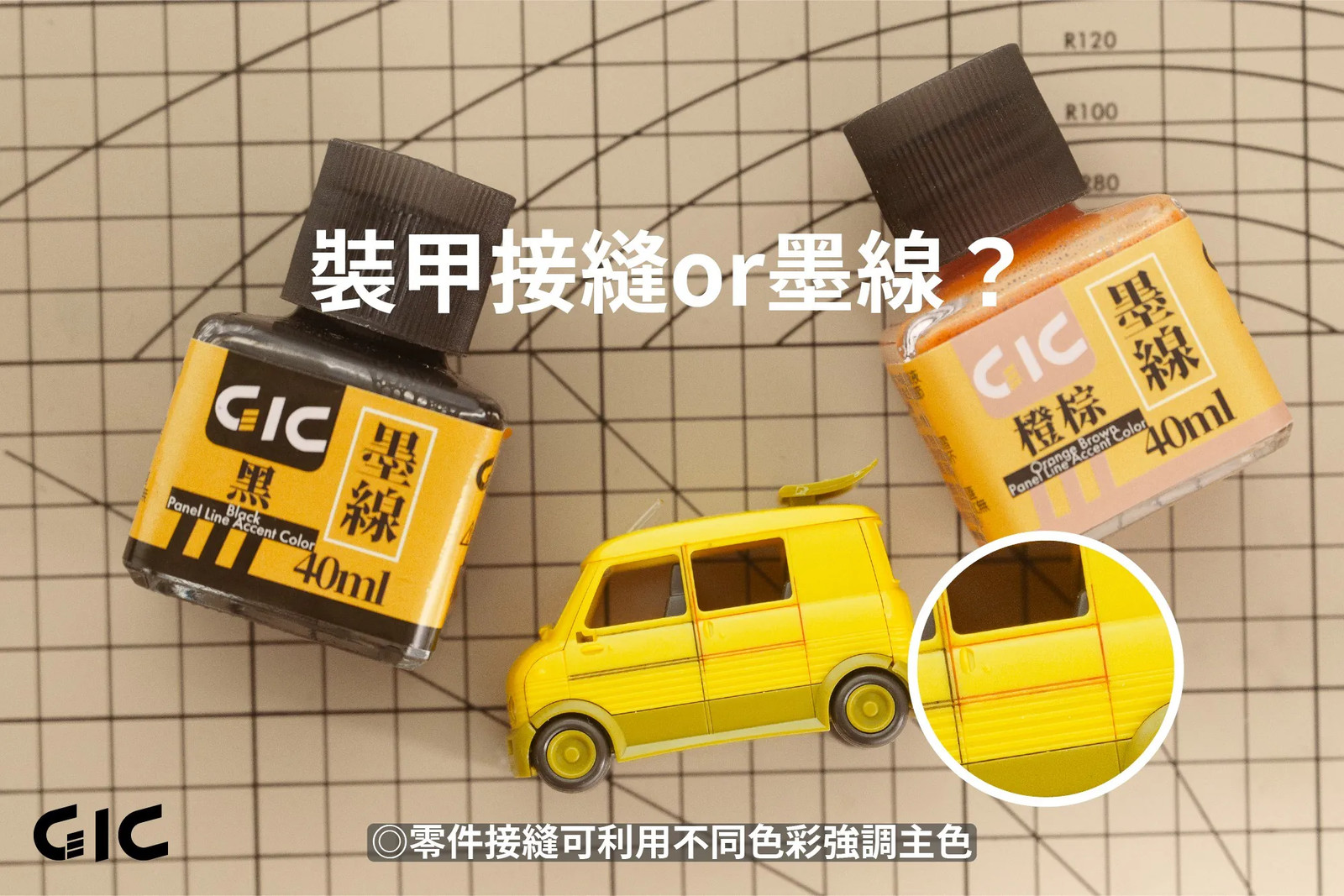 GIC Liquid Tools Water-Based Panel Line Accent Color (40ml) Multiple Options