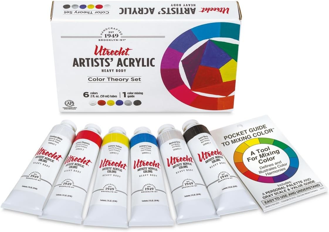 Artists’ Acrylic Paints – Set of 6, Color Theory, 59 ml