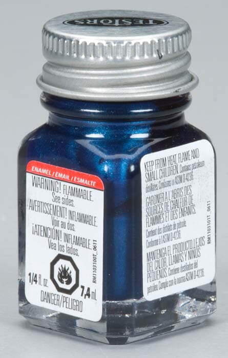 Testors 1/4 oz Metallic Arctic Blue Enamel Model Paint 1109