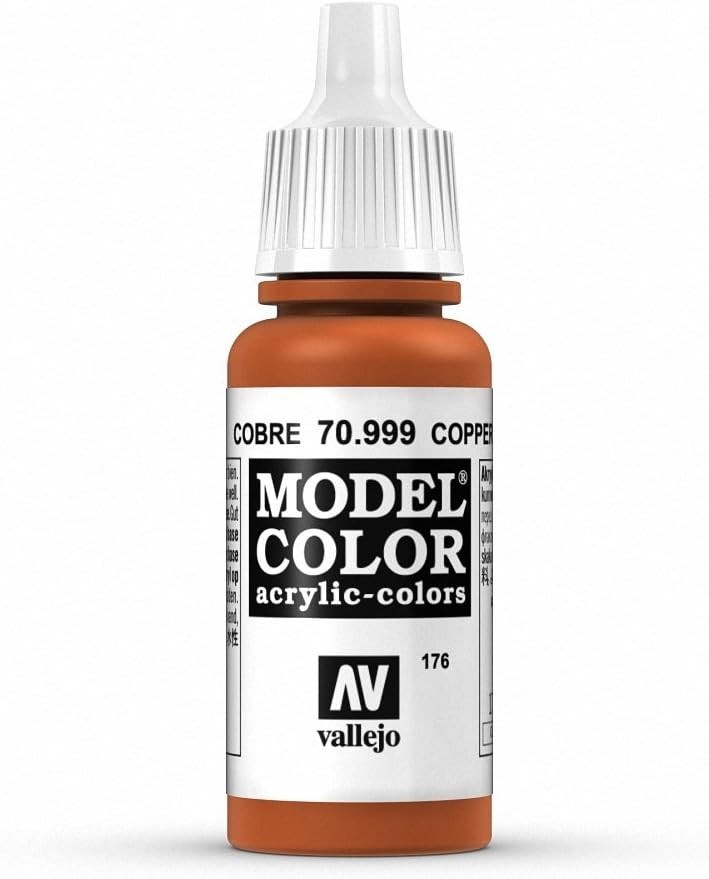 Vibrant 17ml Copper Satin Acrylic Paint for Fine Arts and Model Painting