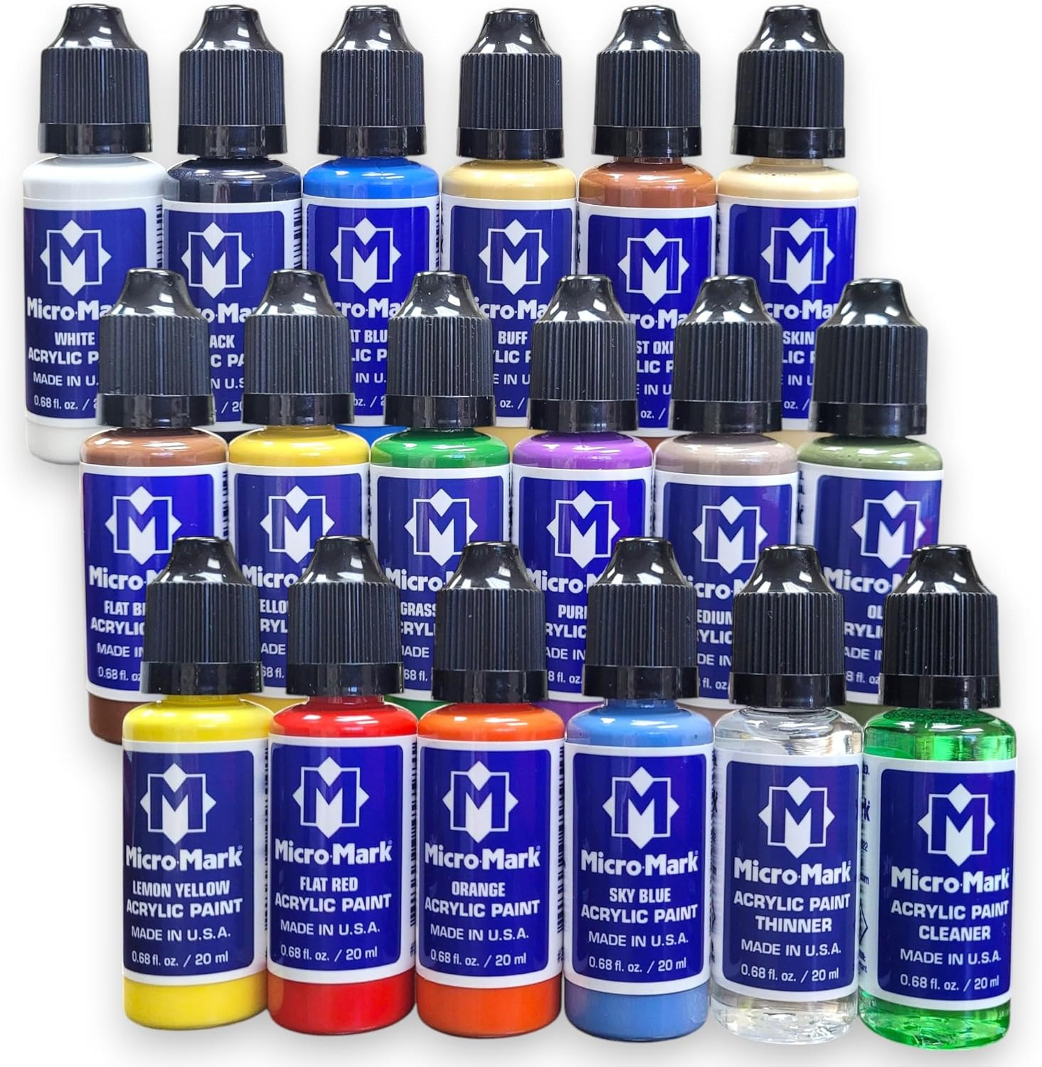 Basic Color Model Paint Set – High-Pigment Colors for Miniatures, Models, Wargam
