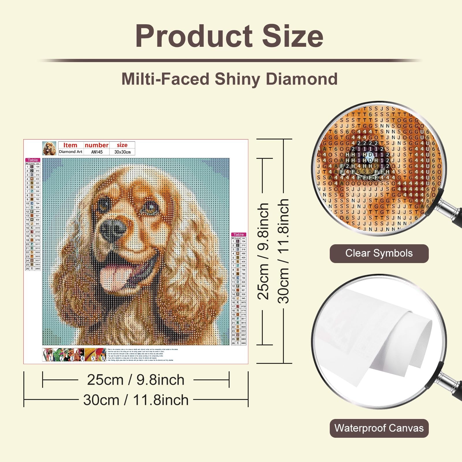 Anuver Dog Diamond Painting Kits for Adults, Full Drill Multicolor