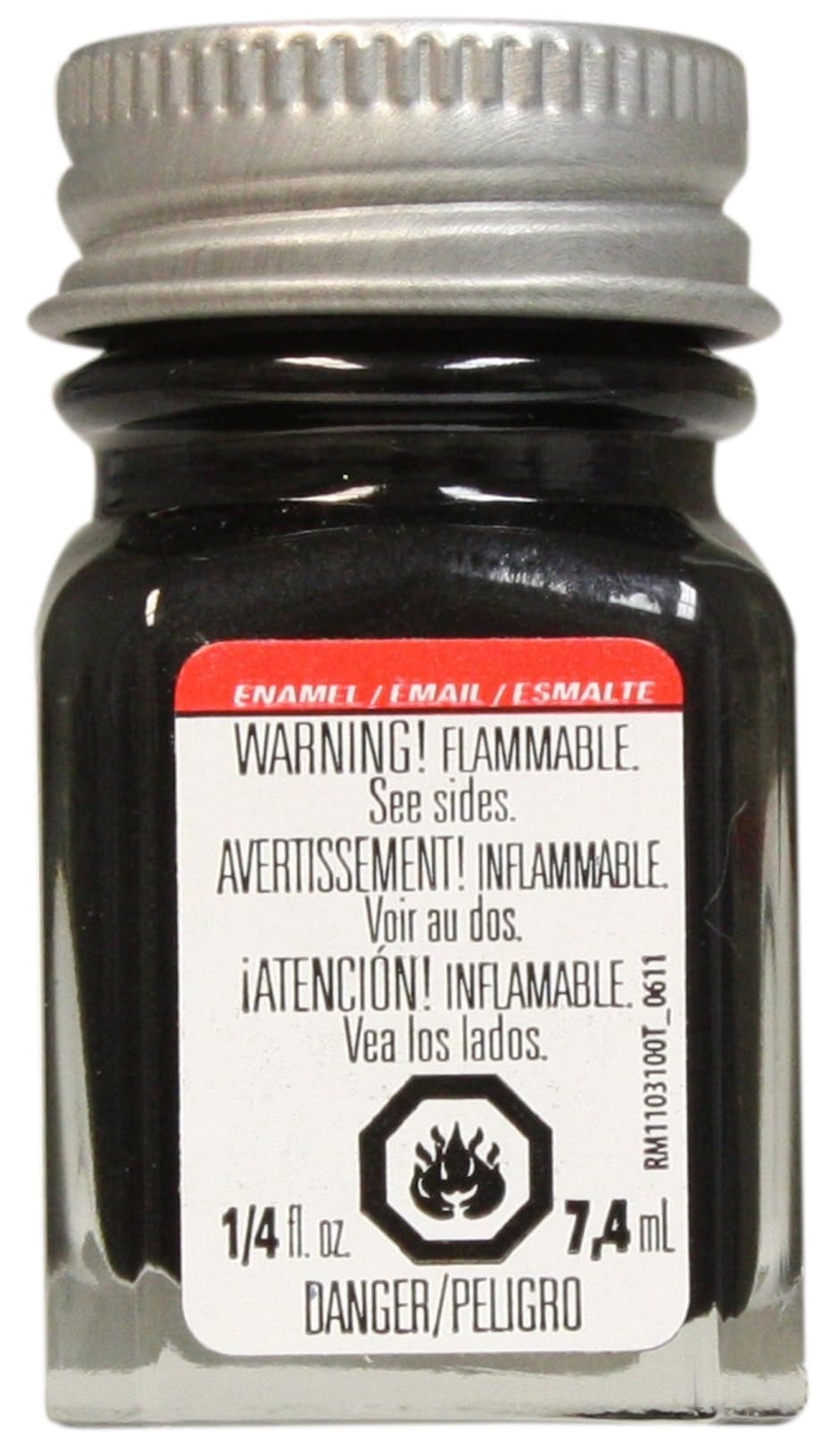 Testor’s 1154tt 1/4 Oz Black Metallic Enamel Hobby Paint
