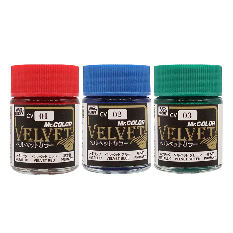 Mr HOBBY CV01-03 Mr.COLOR Solvent Based Velvet Metallic Paint 18ML