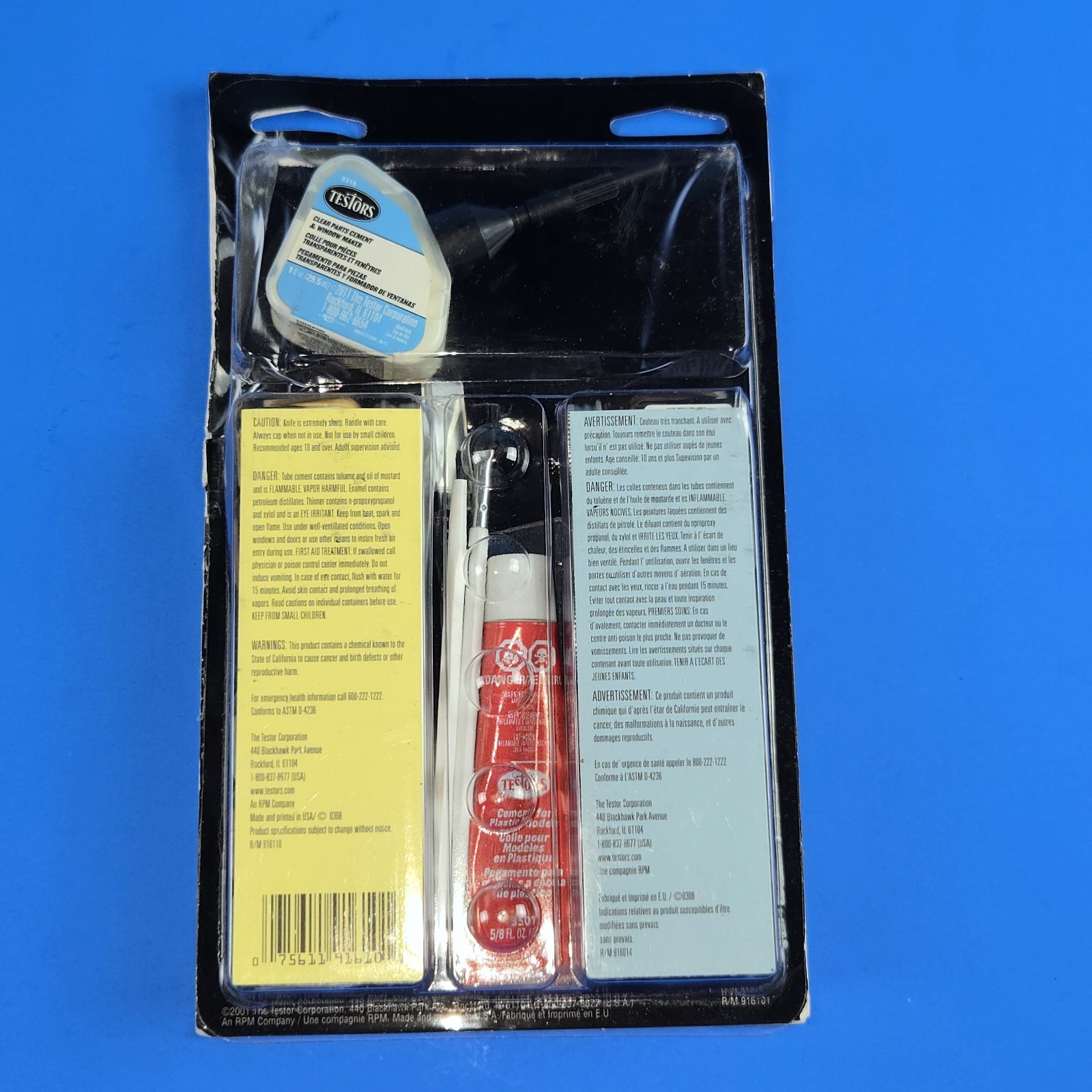 Vtg 2001 Testors Plastic Model Finishing Set Flat Enamels NEW Sealed Paint Tools