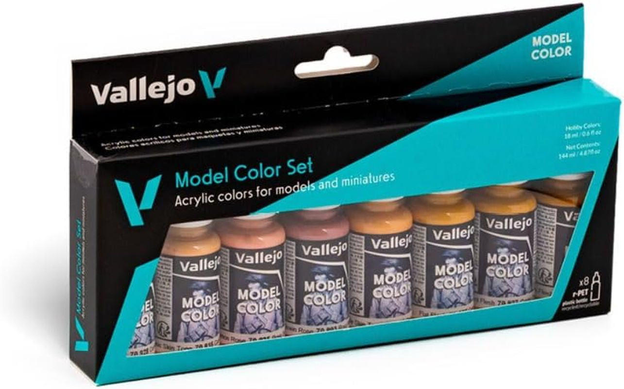 – Model Color Face & Skin Tones Set | Modeling Acrylic Paints | 8 Bottles X 18 M