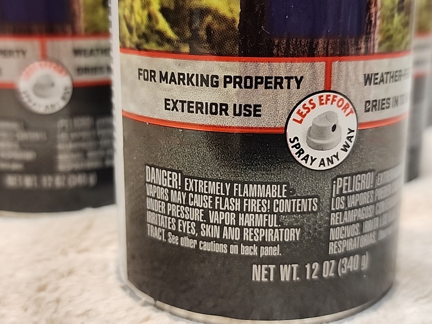 Lot of 6: Krylon 2510 Krylon No Hunting Purple. 12 oz. Cans