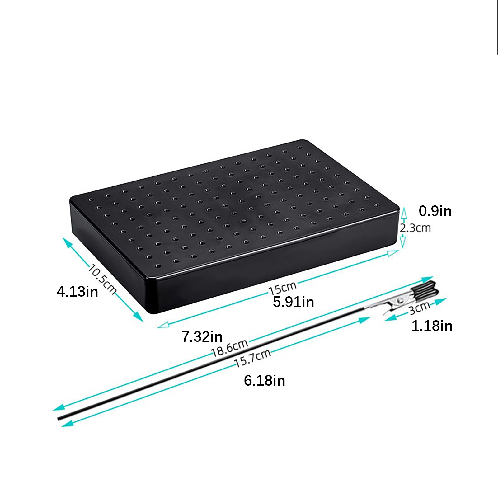 1 PC Plastic Stand Base W/ 10PCS Black Metal Model Painting Alligator Clip
