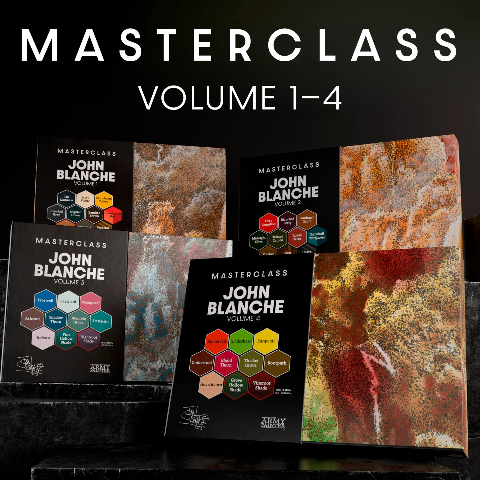 Army Painter John Blanche Masterclass Vol 1-4 Complete Paint Set Bundle MINT NEW