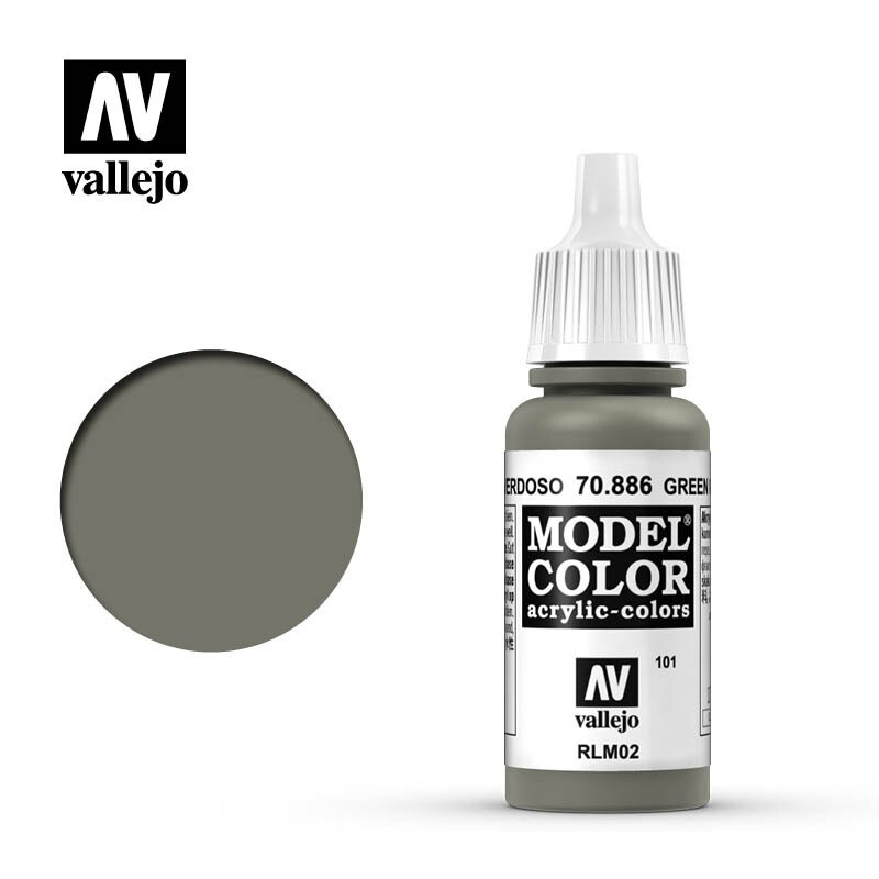 Vallejo Model Color 70886 Green Grey Acrylic Paint