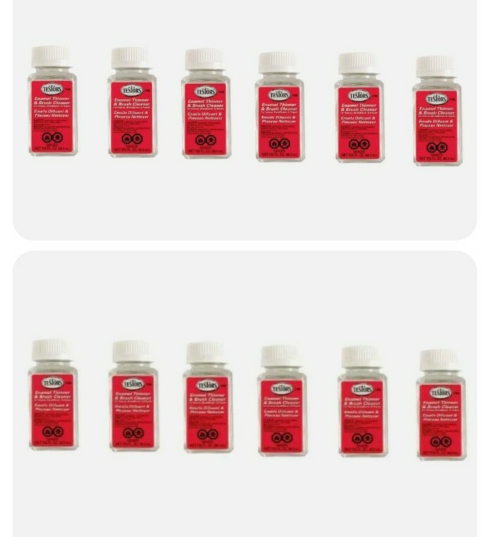 12 TESTORS ENAMEL PAINT THINNER & BRUSH CLEANER 1 3/4 fl oz 51.7 ml TES1156