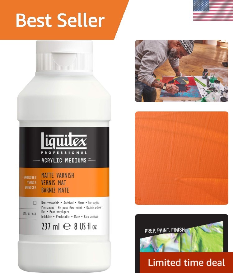 Professional Acrylic Matte Varnish 237ml – Water-Resistant & UV Protection