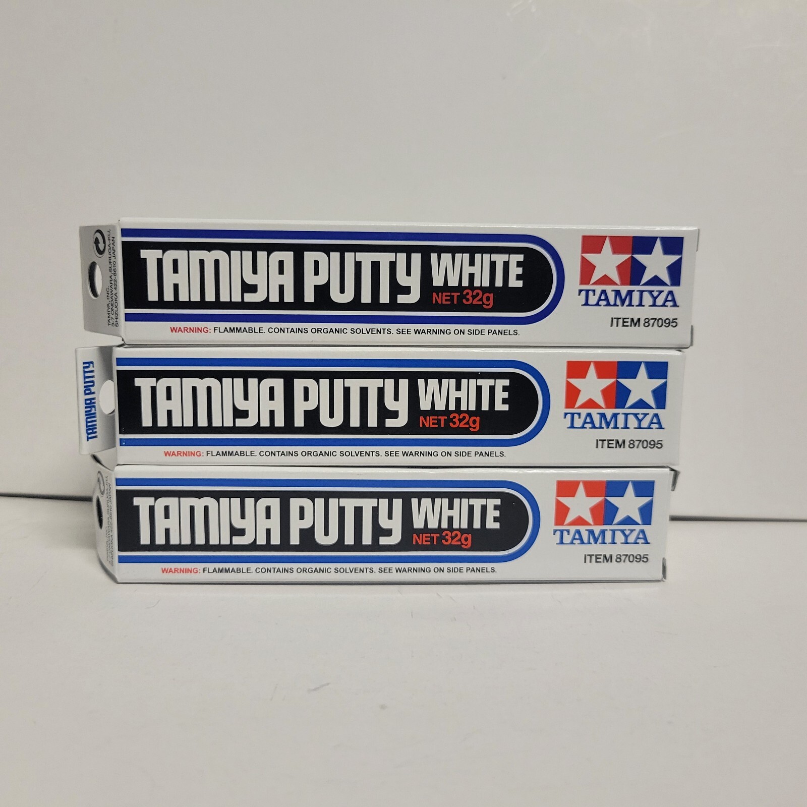 3 TAMIYA WHITE PUTTY 87095 for PLASTIC WOOD METAL MODELING MODEL KITS MODELS NEW