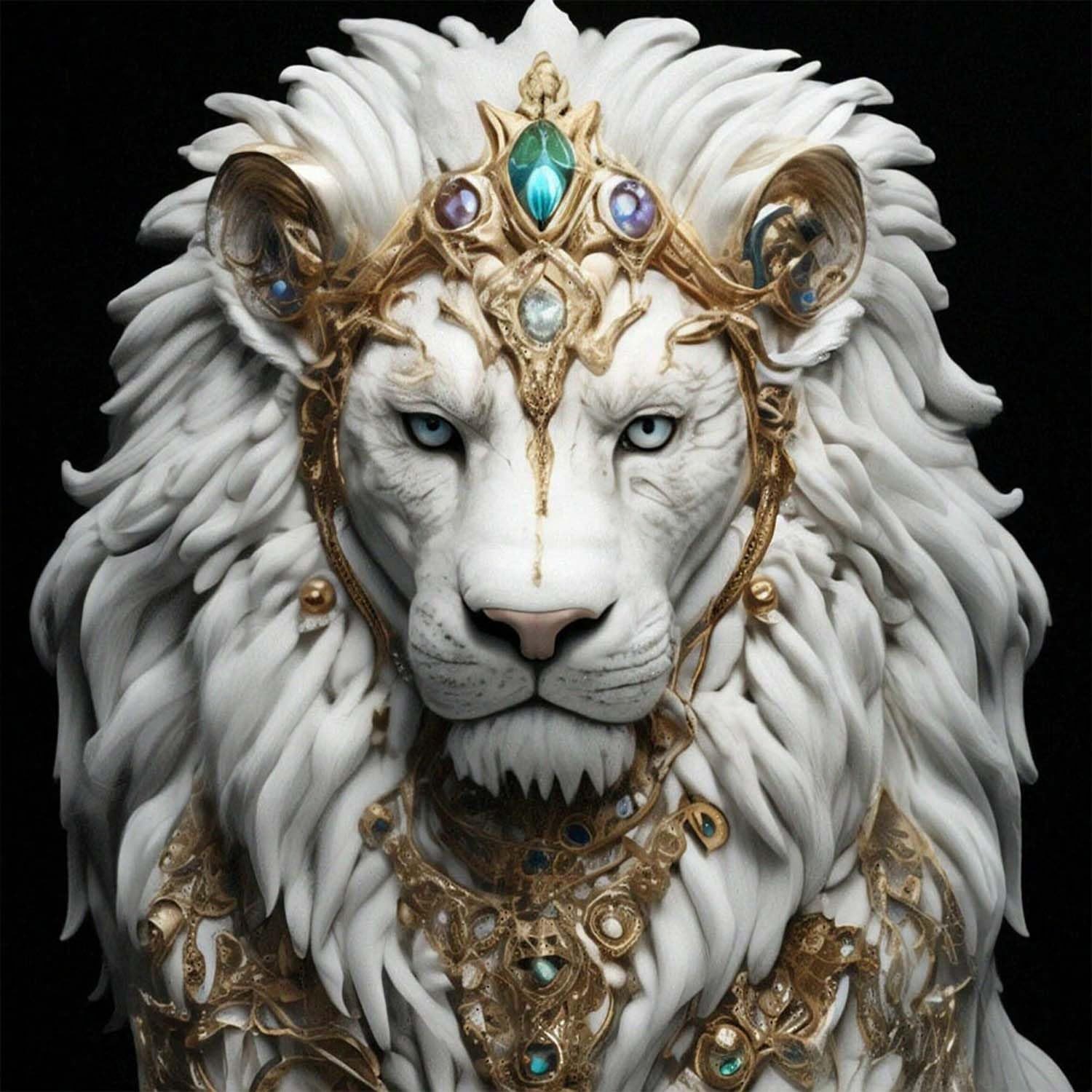 Lion Diamond Painting Kits for Adults, 5D DIY Full Drill Diamond Art Kits for Be