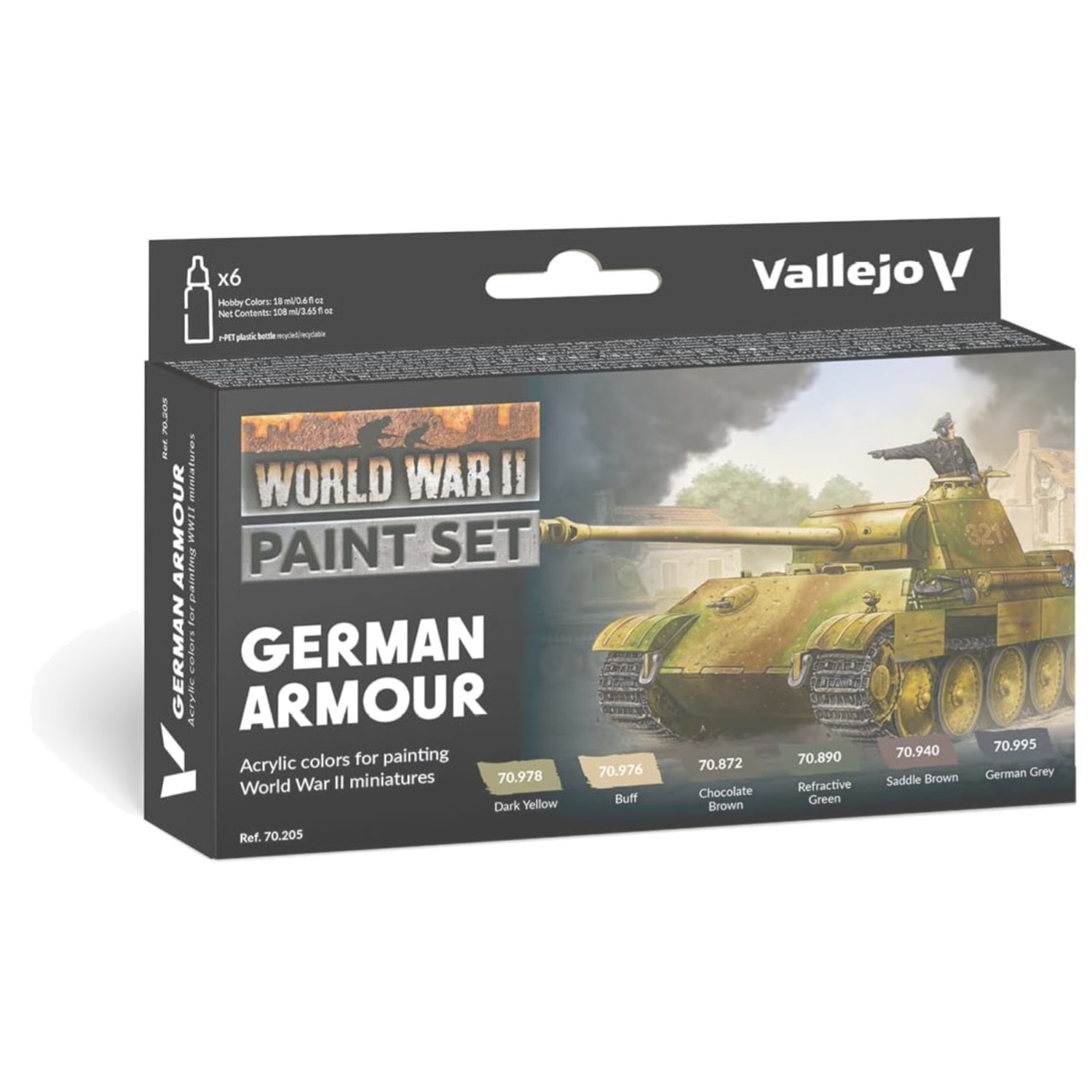 Matte Finish German Armour Model Paint Set | WWII Collection