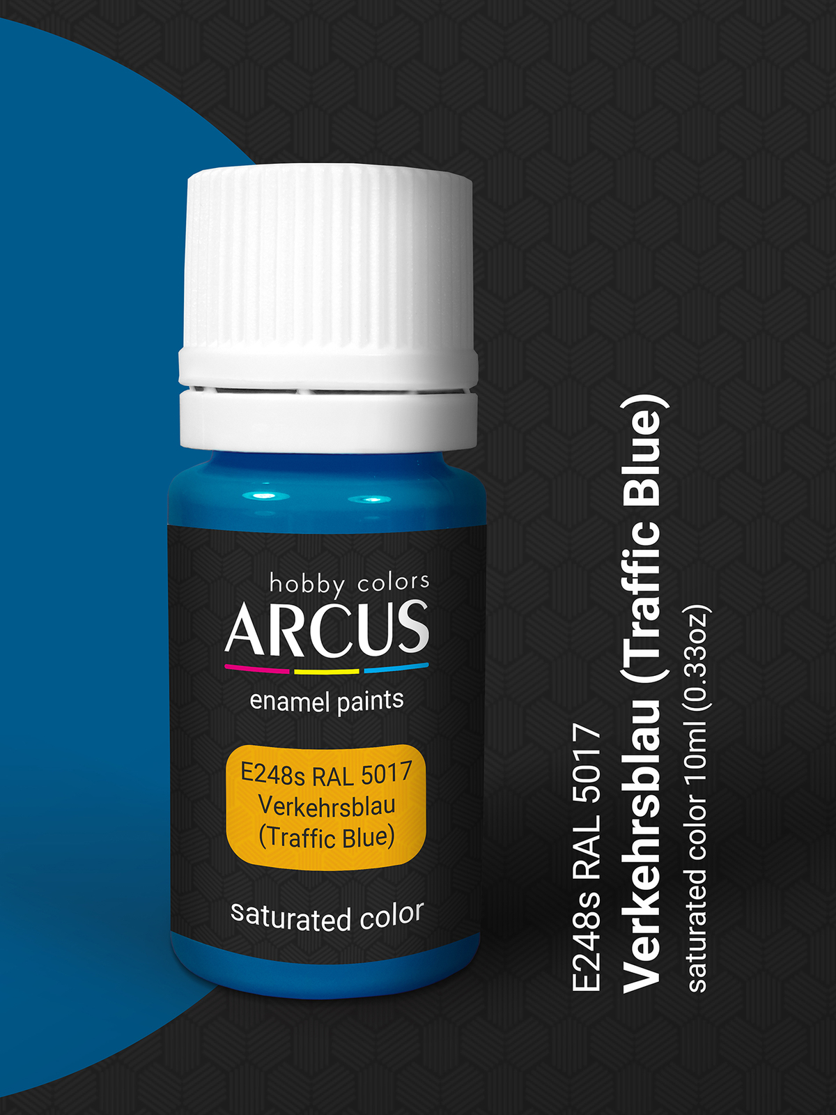 Arcus 248 Enamel paint PSU Ukraine RAL 5017 Verkehrsblau Saturated color 10ml