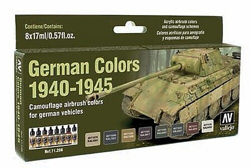 Vallejo 17ml Bottle German Vehicle Camouflage Colors (8 Colors) – Hobby and