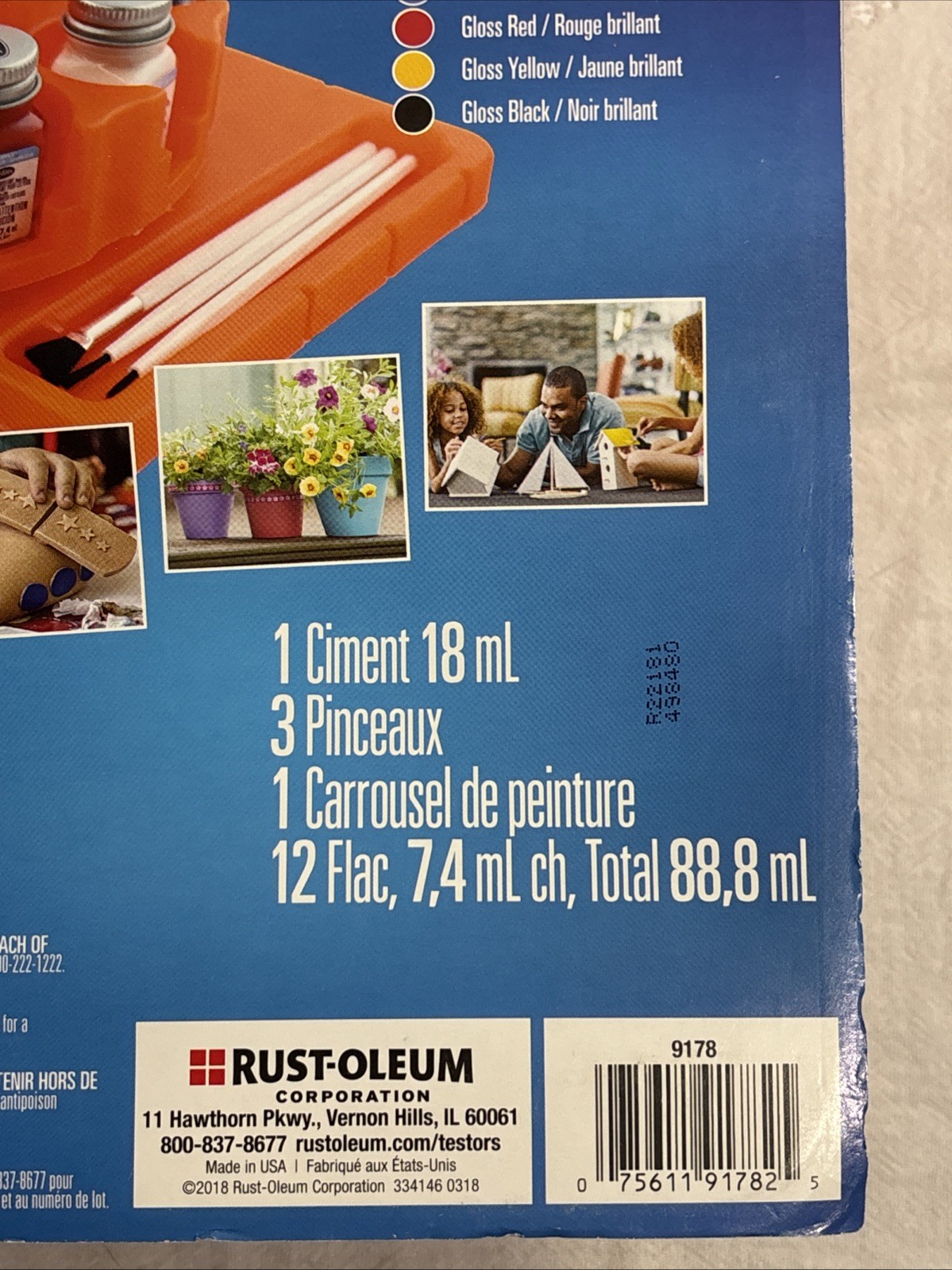 TESTORS- Acrylic Paint Set With Orange Rotating Carousel Paint Tray+Extras NEW!