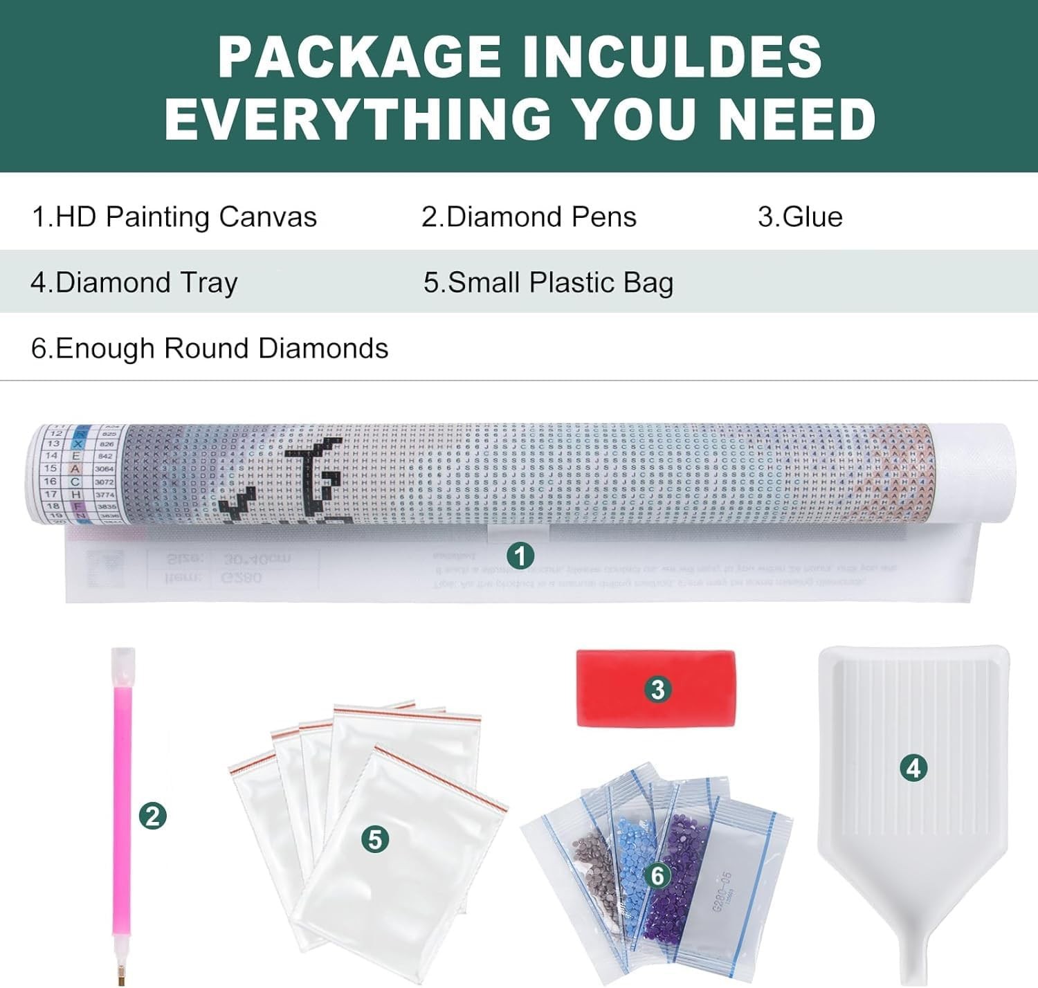 Wolf Diamond Art,Wolves Diamond Painting Kits for Adults Beginners, Full Drill D