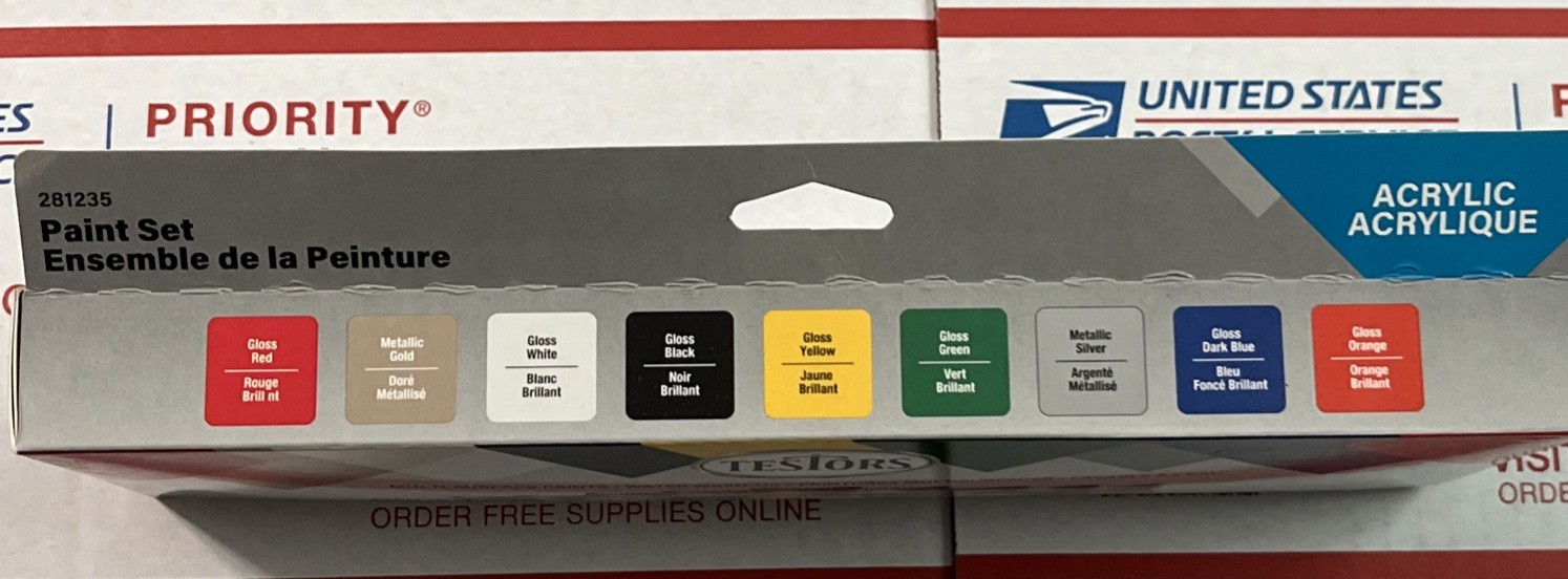 Testor Corp. Acrylic 9 Piece Paint Set Value TES281235 Plastics Paint Acrylic