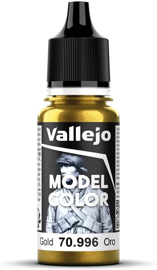 Acrylicos 17ml Watercolor Model Paint in Metallic Gold – For Artists & Hobbyists