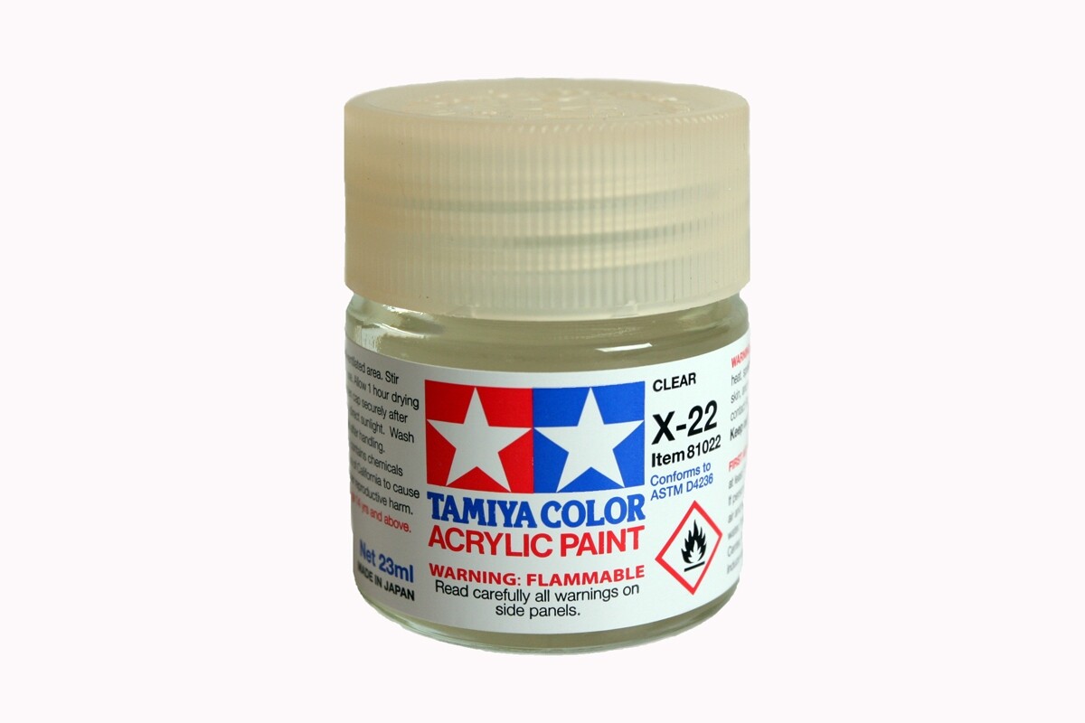 Tamiya 81022 X-22 Clear Acrylic Paint 23ml Large Bottle – US