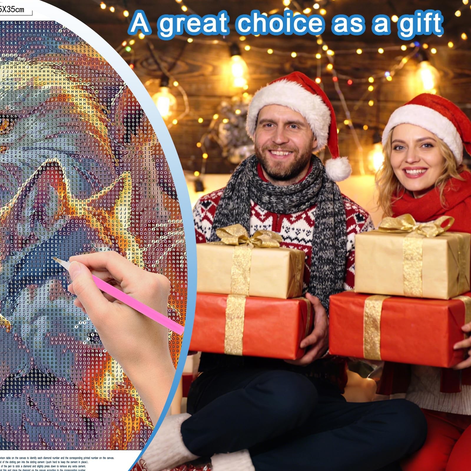 Diamond Painting Kit for Adults 5D DIY Eagle Wolf and Lion Full Drill Round Diam
