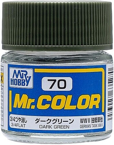 Gunze-Sangyo Solvent-Based Flat Dark Green 10ml Bottle – Hobby and Model Enamel