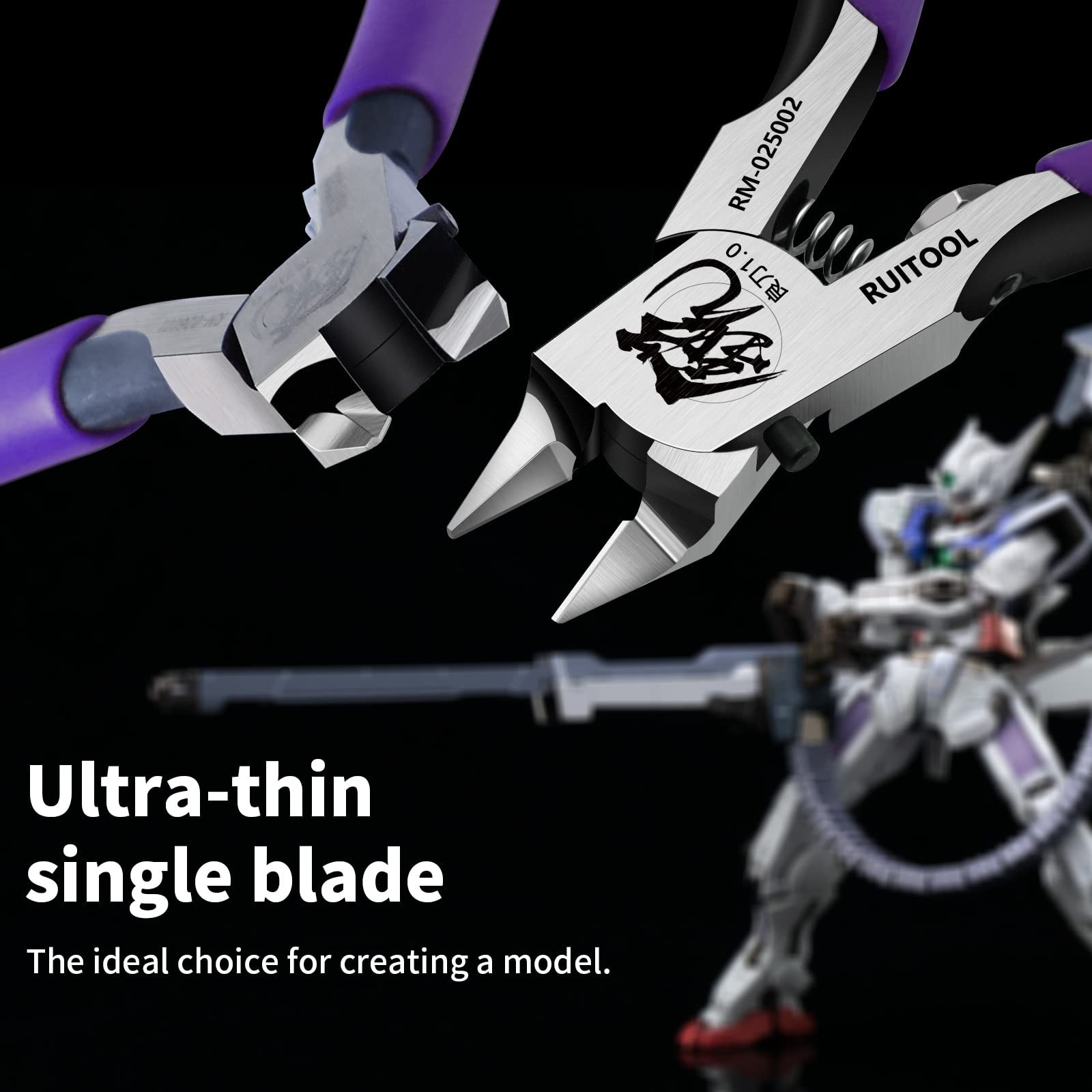 Ultra-Thin Nippers for Gundam Model Building, Sharp Cutters, Non-Slip Grip, 4.7