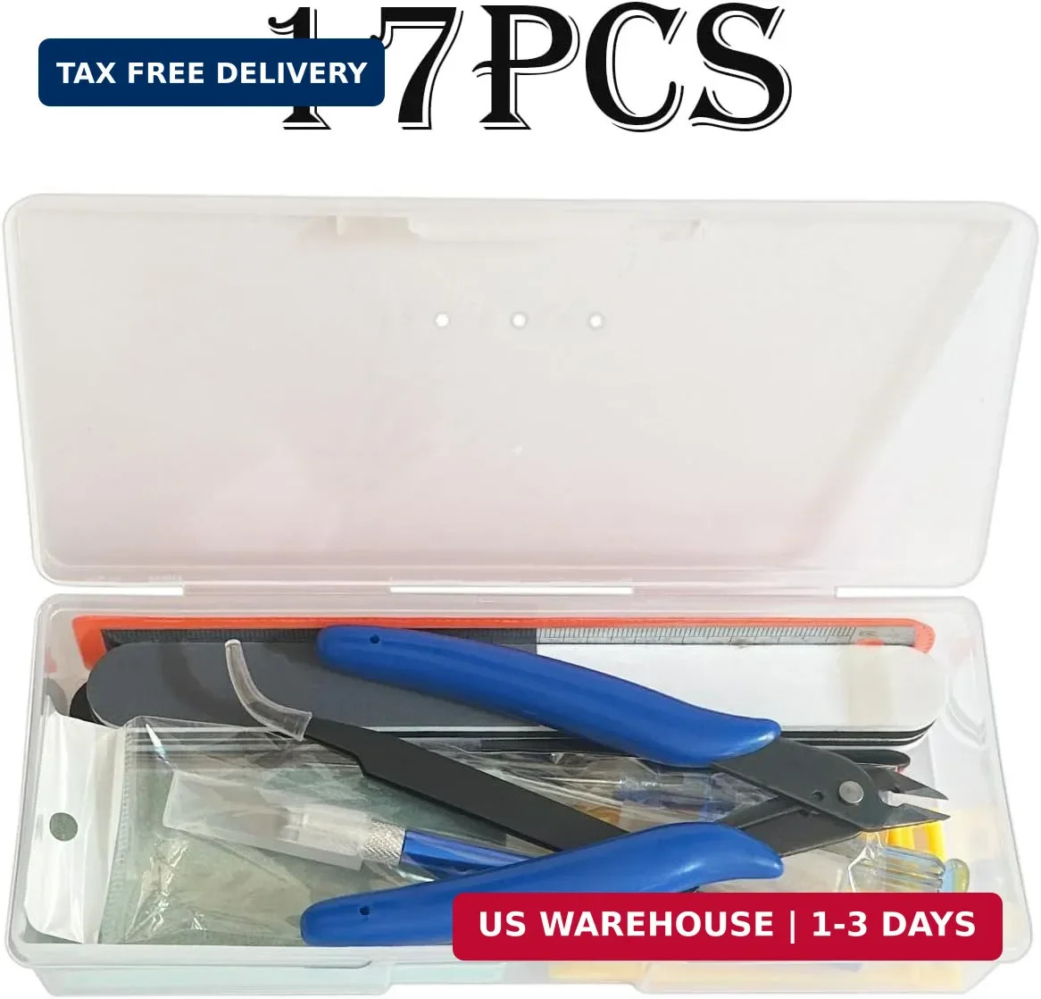 17 Pcs Model DIY Tool Kit, Modeler Basic Craft Tool Set, Dollhouse Miniature Hob