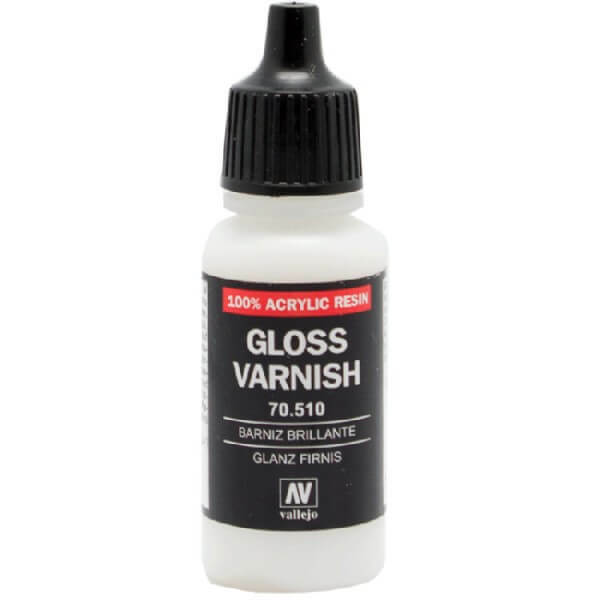 Vallejo Gloss Varnish 17ml Acrylic Resin 70.510