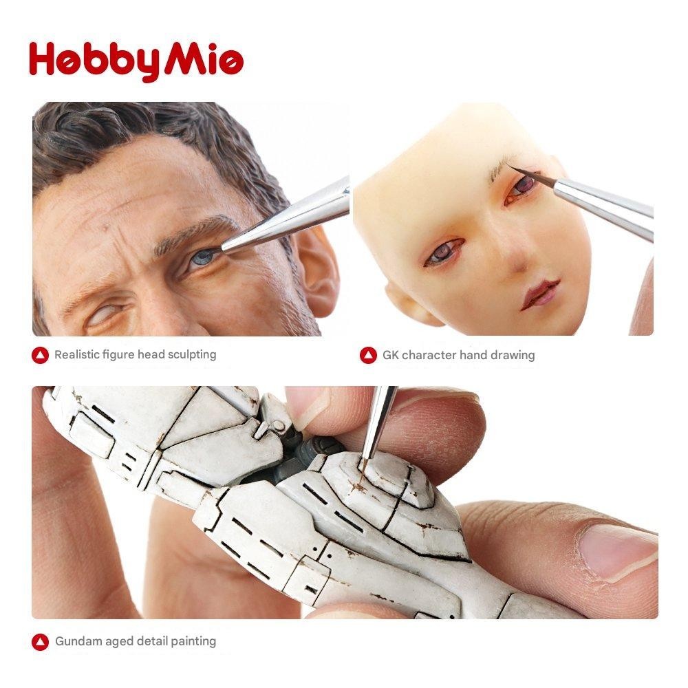 Hobby Mio: Detail Brushes – Singles 3 Brush Sizes