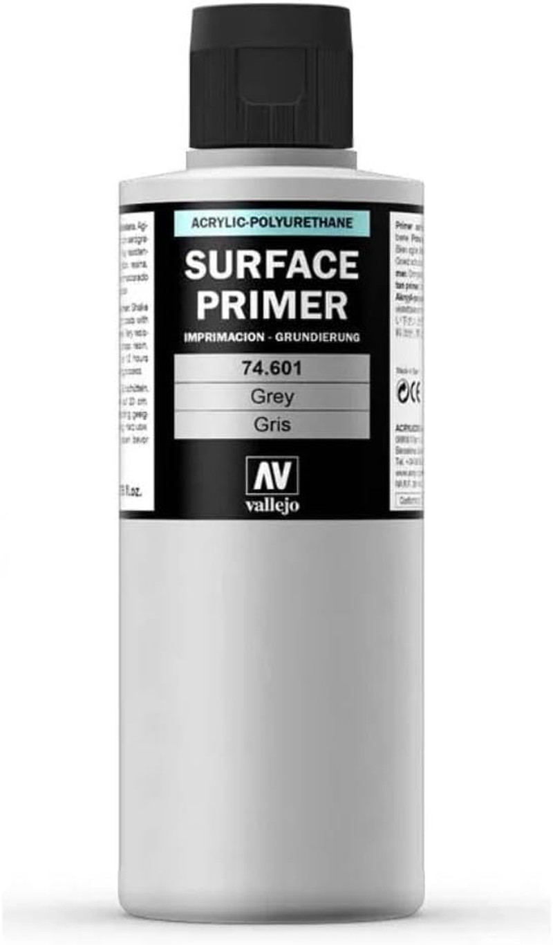 – Surface Primer Color | Grey Acrylic Primer 200 Ml (6.76 Fl.Oz.) | Matte Finish