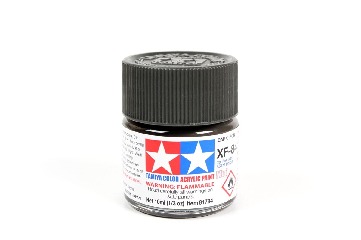 Tamiya 81784 XF-84 Dark Iron Acrylic Mini Paint 10ml Small Bottle – US