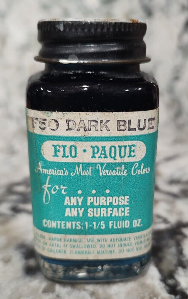 FLOQUIL / FLO PAQUE MODEL and HOBBY PAINT – 1 1/5 oz OUNCE – F50 DARK BLUE