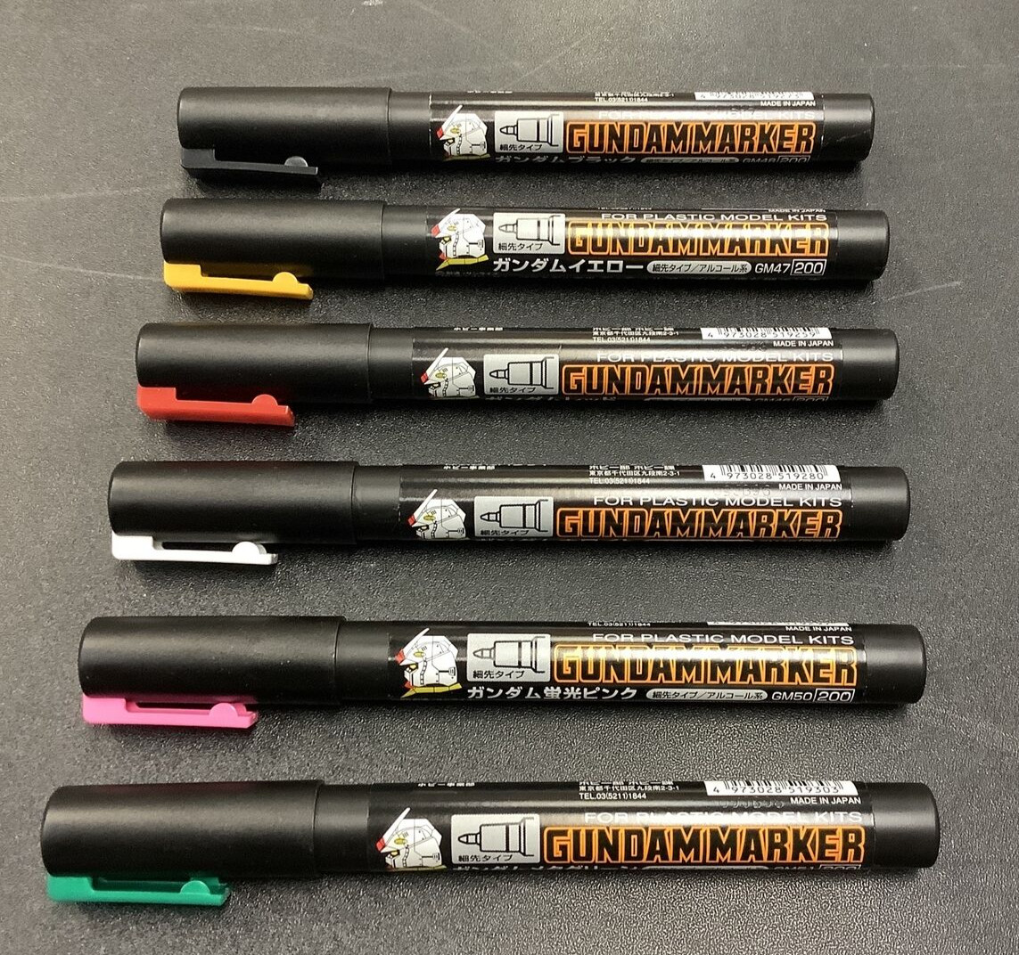 GSI CREOS GUNDAM MARKER 2 PIECE 6 MARKER SET FOR MODEL KITS
