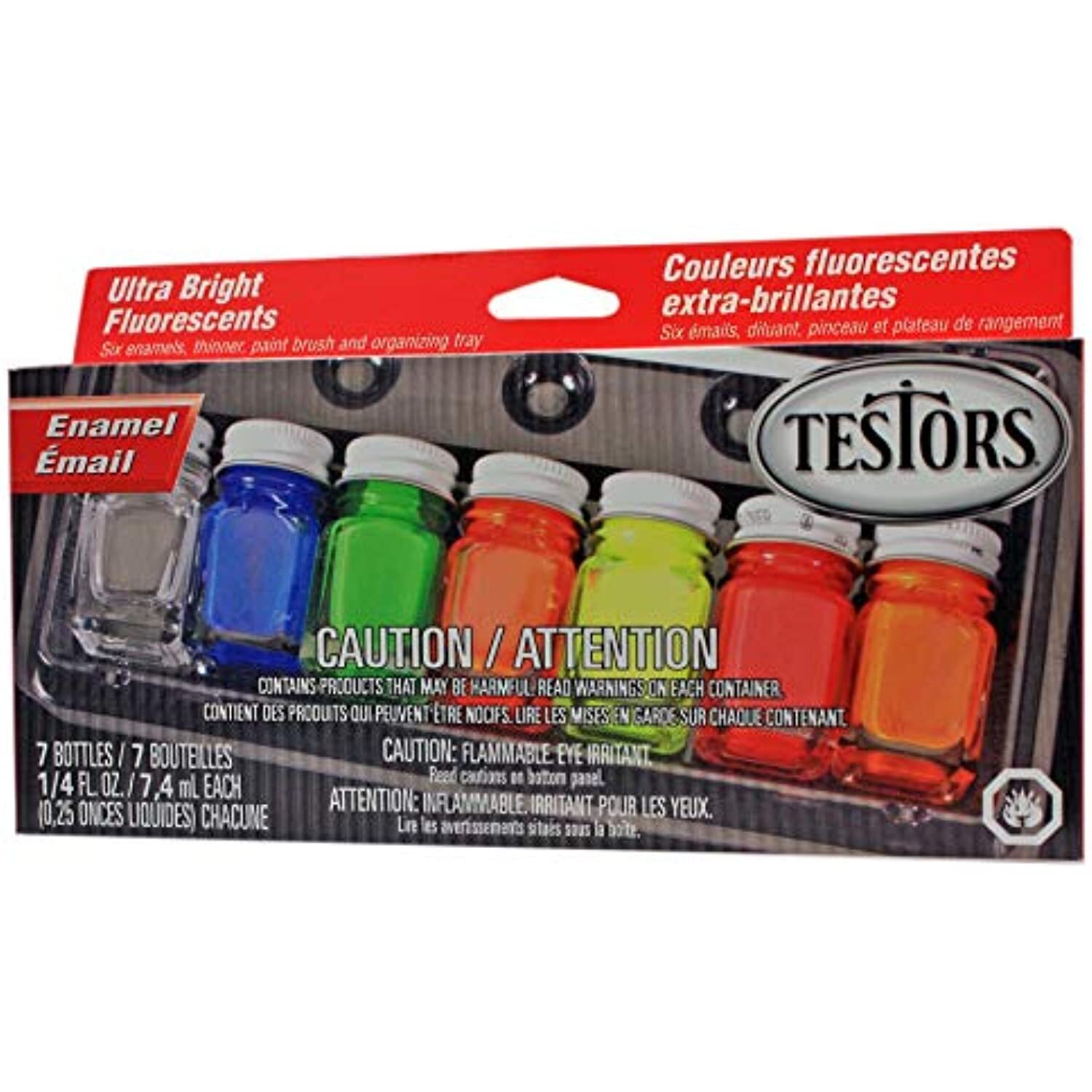 Testors Enamel Paint Set, 9132X, Fluorescent