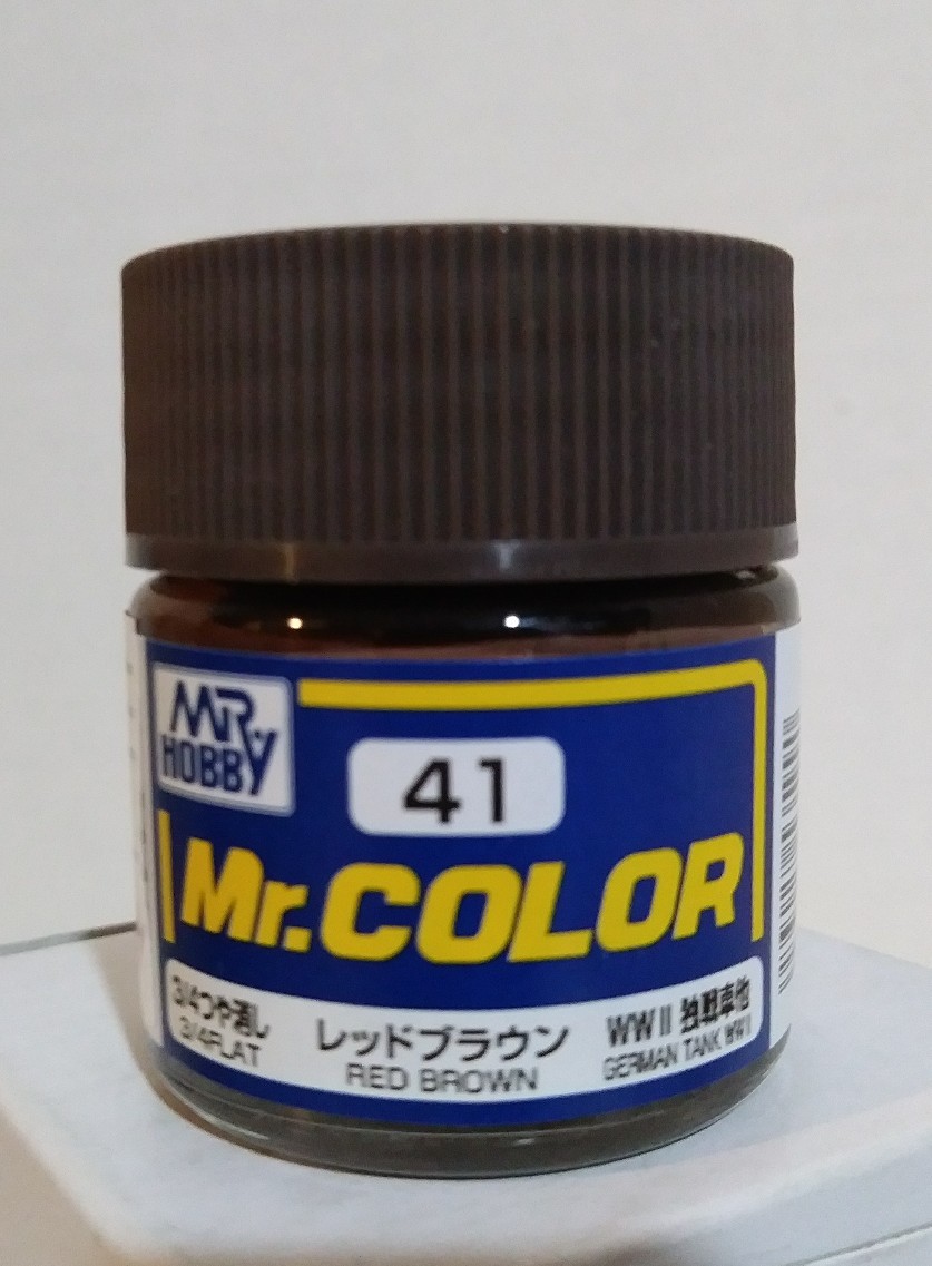 Gunze sangyo Mr Color acrylic paint C-41, Red Brown 10ml.