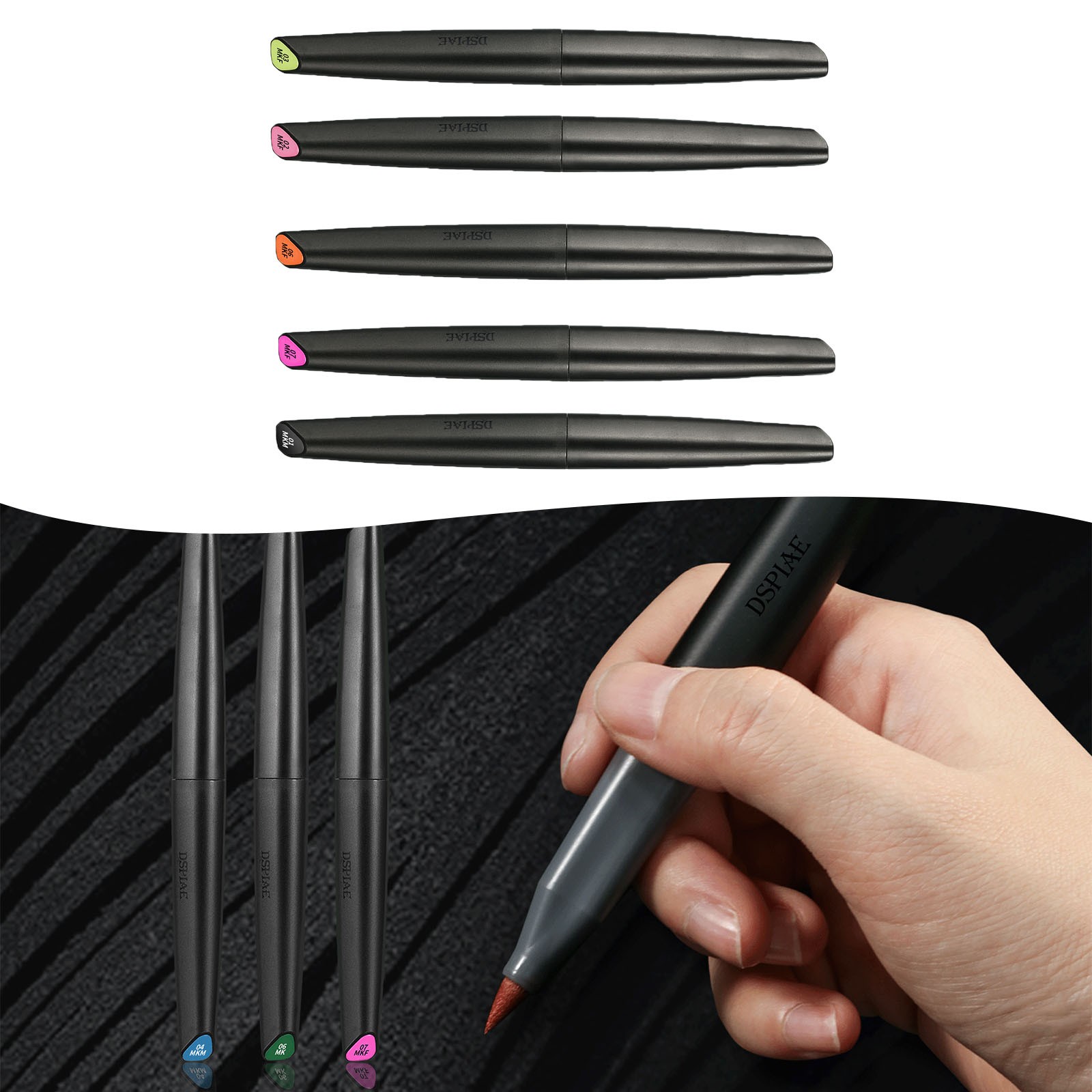 DSPIAE Water-based Soft Tip Marker Pen for Plastic Model Hobby DIY Coloring xg