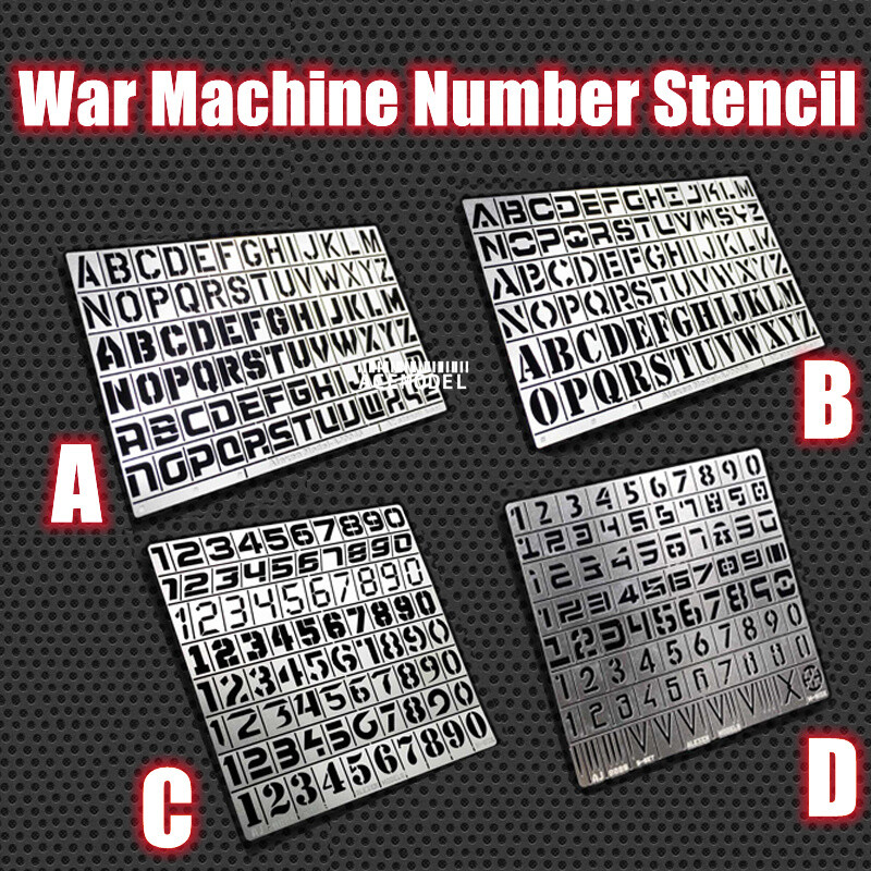 Equipment Numbers&Letters Stencil Leakage Spray Template for 1/35 1/100 Models