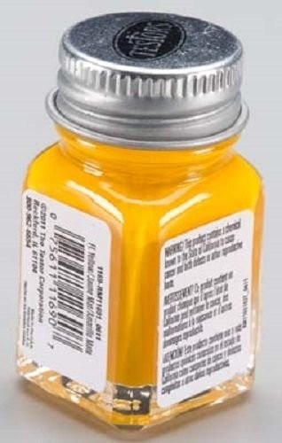 Testors Enamel Plastic Model Paint Flat Yellow 1/4 oz Bottle Craft Tools
