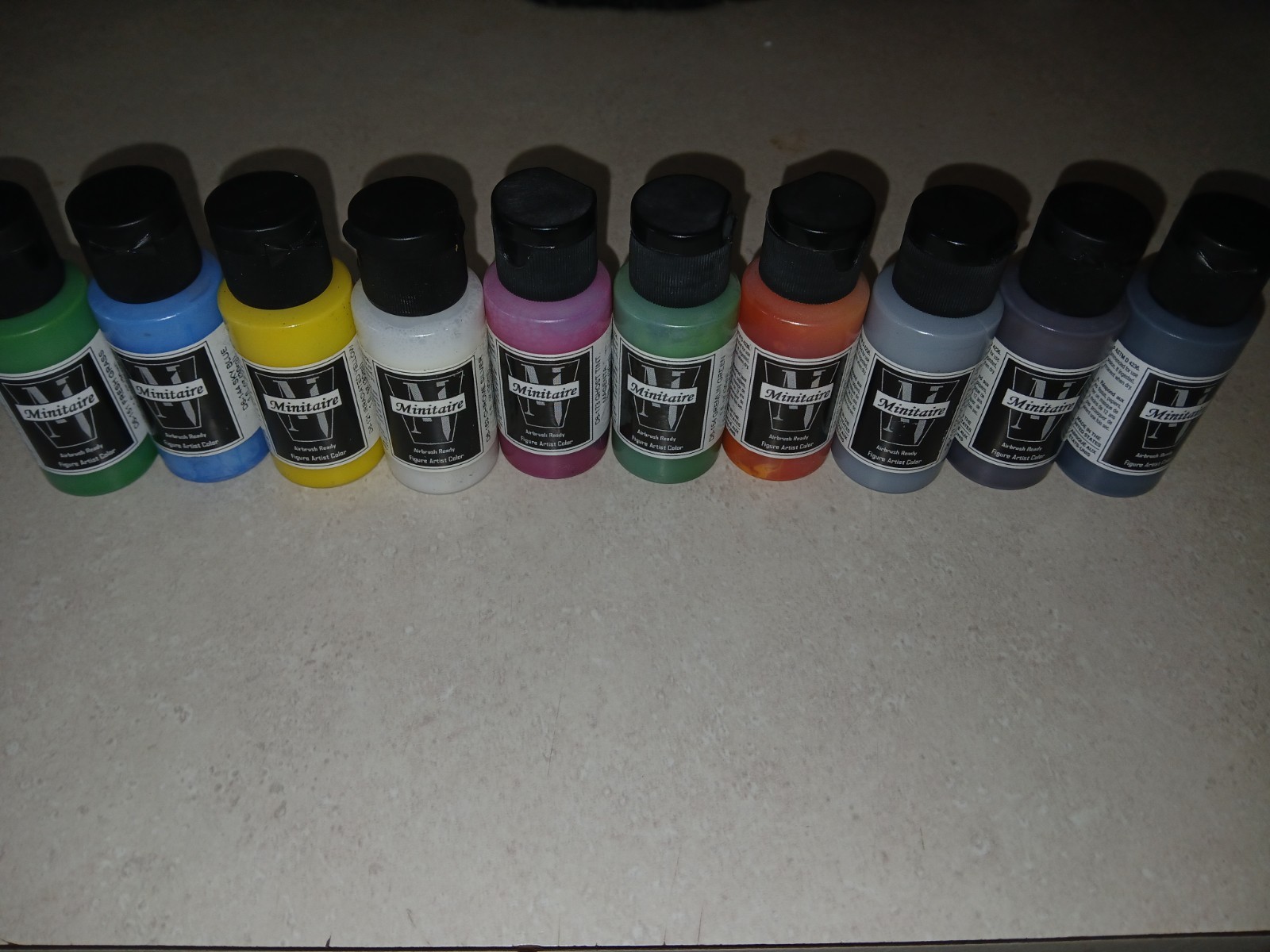 LOT OF 10 Miniature Paints -Minitaire Badger Paint Company