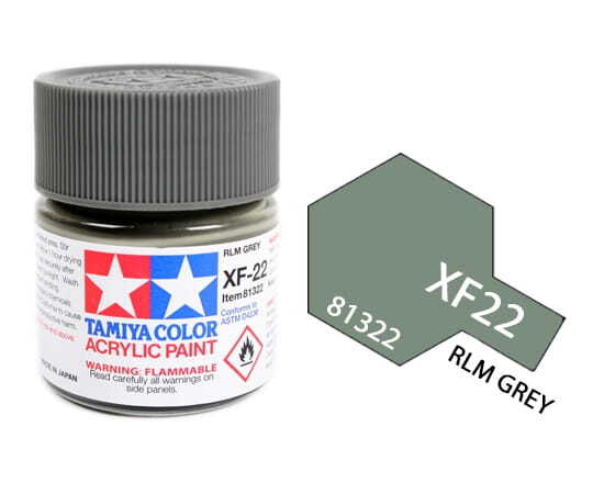 Tamiya Acrylic Paint 81322 XF-22 RLM Grey 23ml [MATT]