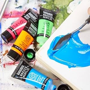 Basics Acrylic Paint Set, 3 x 118ml (4-oz.) Tube Paint Set, Primary Colors