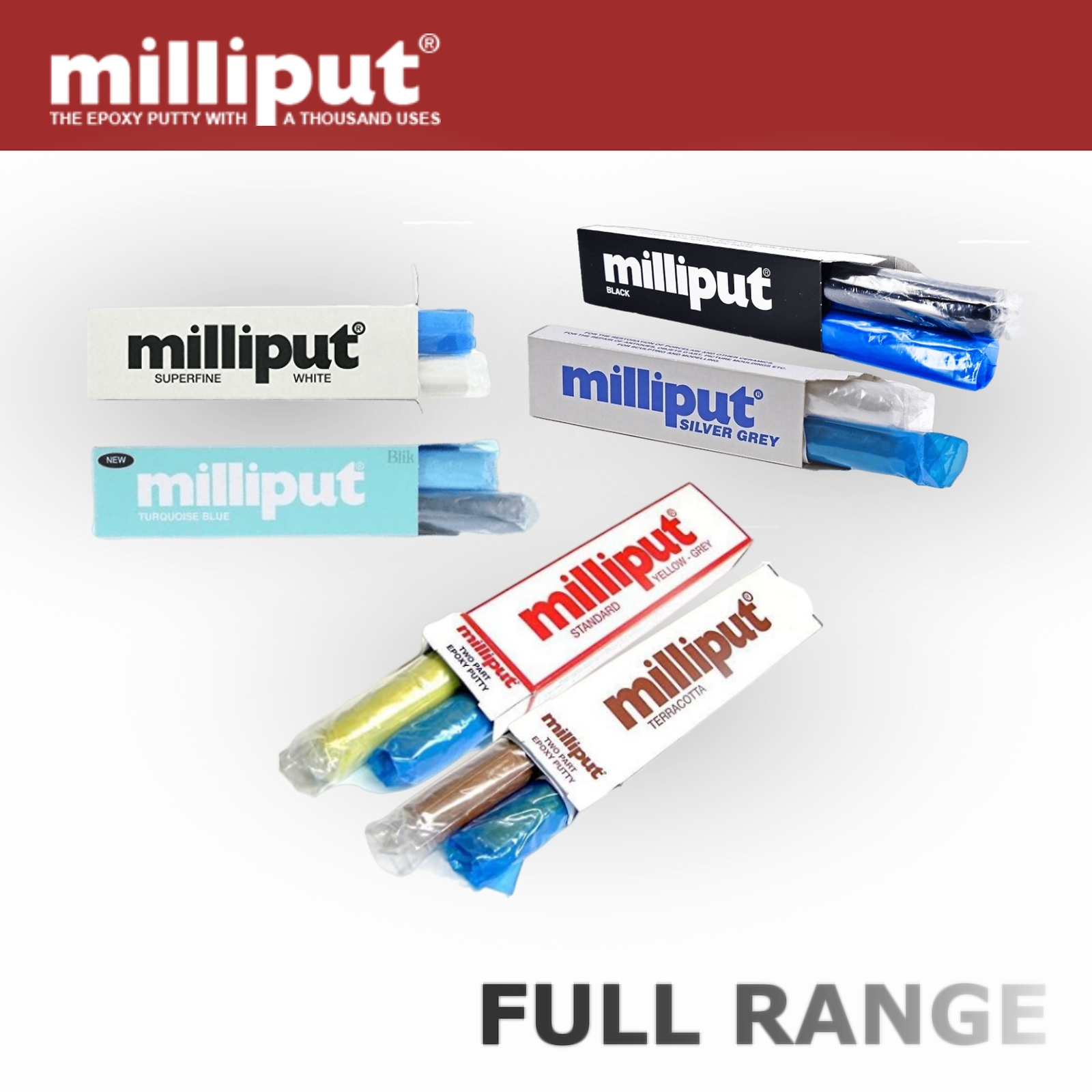 Milliput Epoxy Putty – Full Range