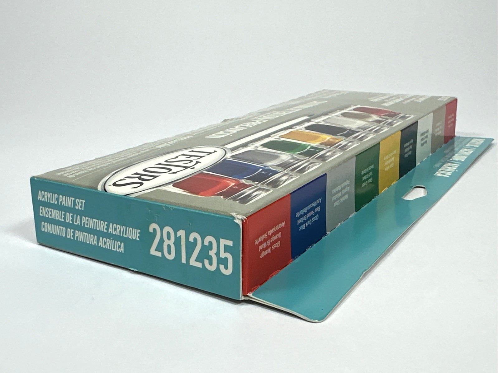 Testors Acrylic 9 Piece Paint Set 281235 Plastics Paint & Brush Acrylic NEW