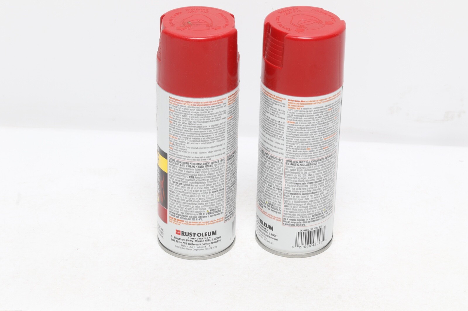 2 Rust-Oleum 363569 Engine Enamel Spray Paint, 11 Ounce Gloss Red